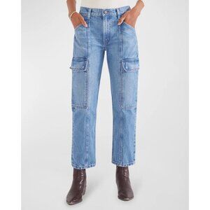 Etica Pax Mid-rise Cargo Jeans Womens Y2K Cropped Zip Fly High Rise Casual